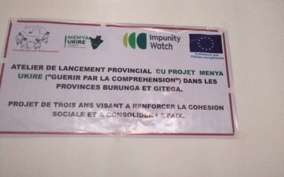 L’Association Dushirehamwe lance un nouveau projet intitullé « Menya Ukire-Guérir par la compréhension»